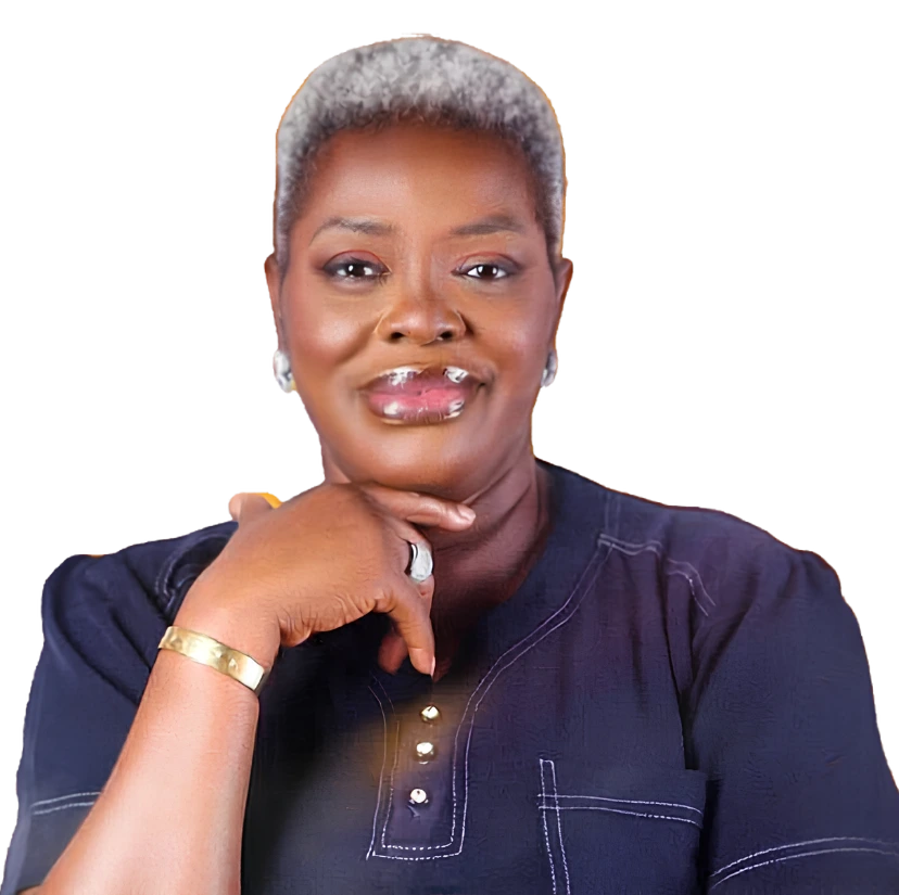 Portrait of Dr. Ehiaghe Lonia Anaba, a confident woman with short gray hair.